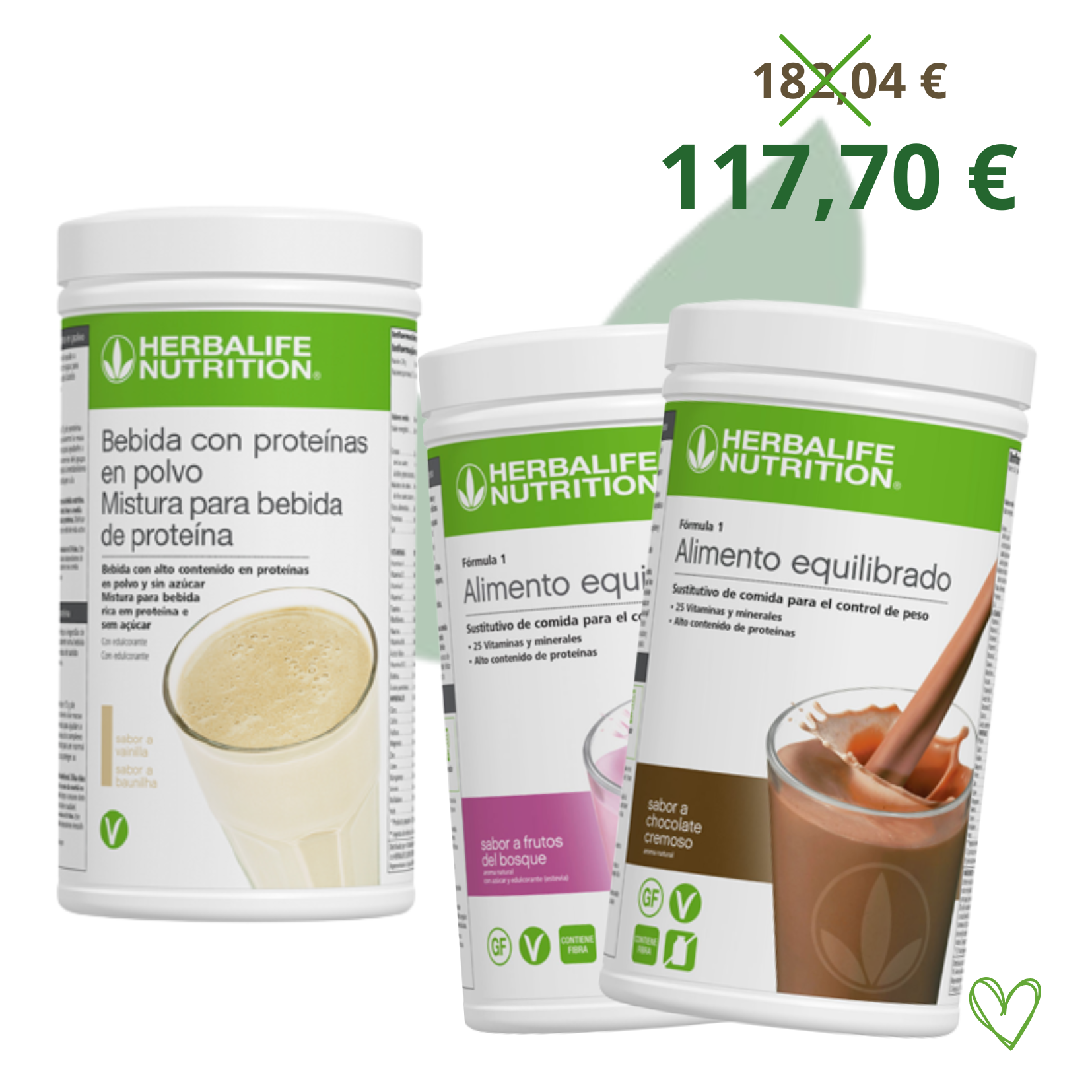 Pack 2 BATIDOS +  1 PROTEINAS