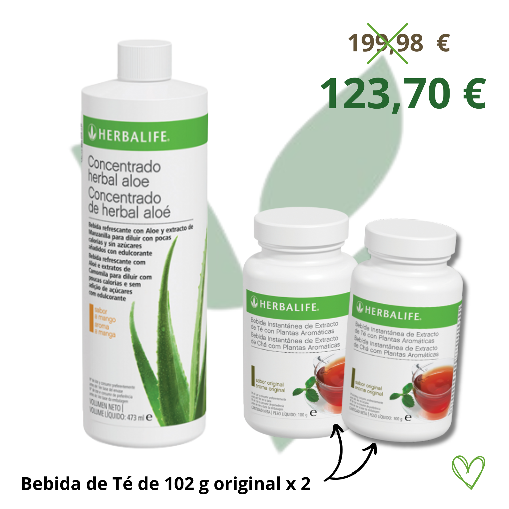 Pack 1 Aloe + 2 Té de 102 gr