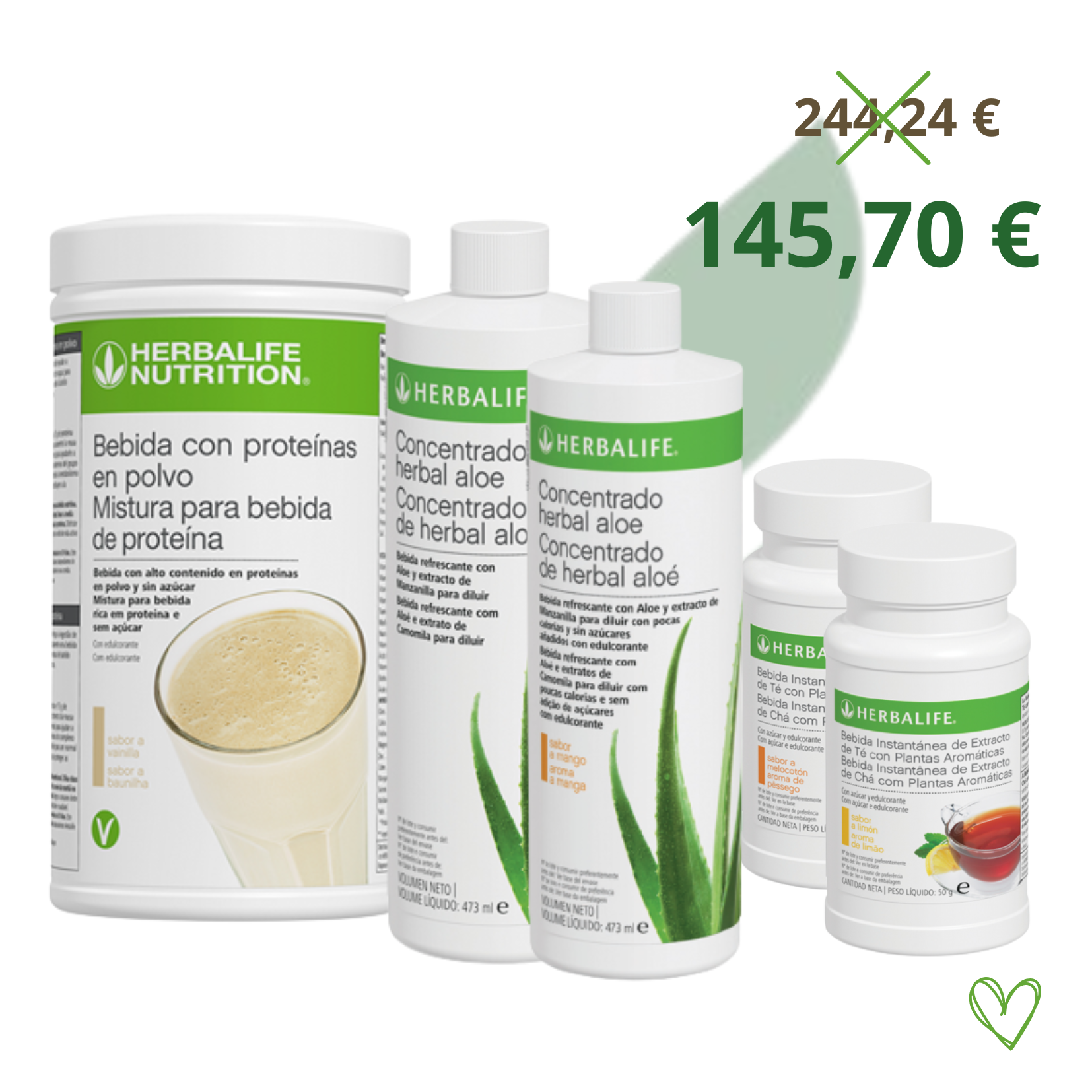 Pack Proteína + Aloe + Té