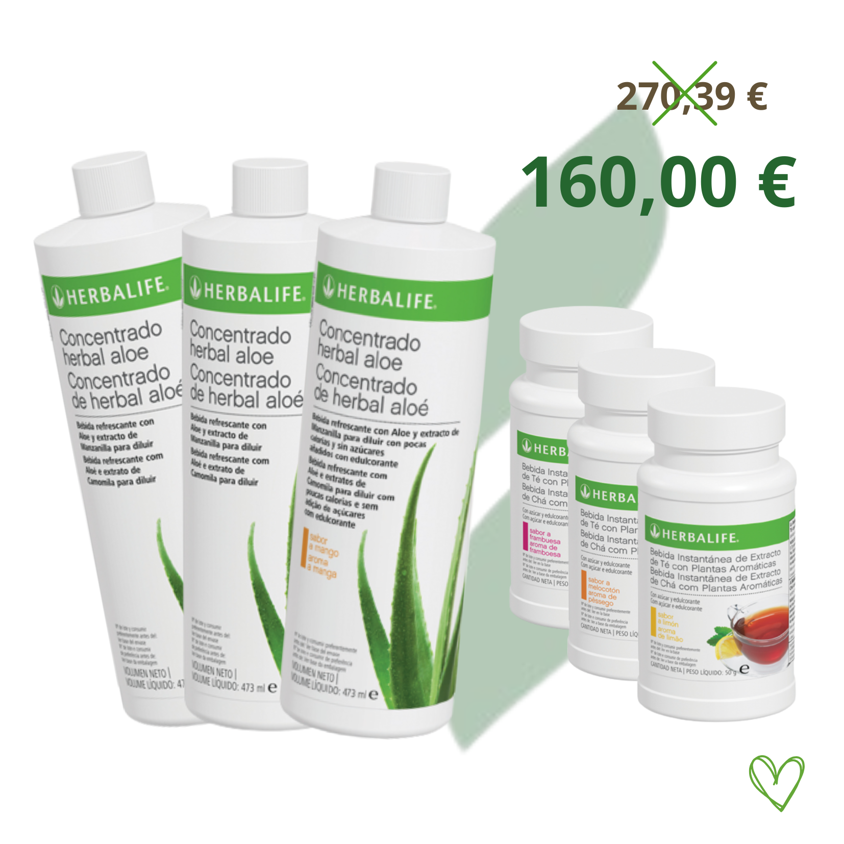 Pack 3 Aloe + 3 Bebida de té