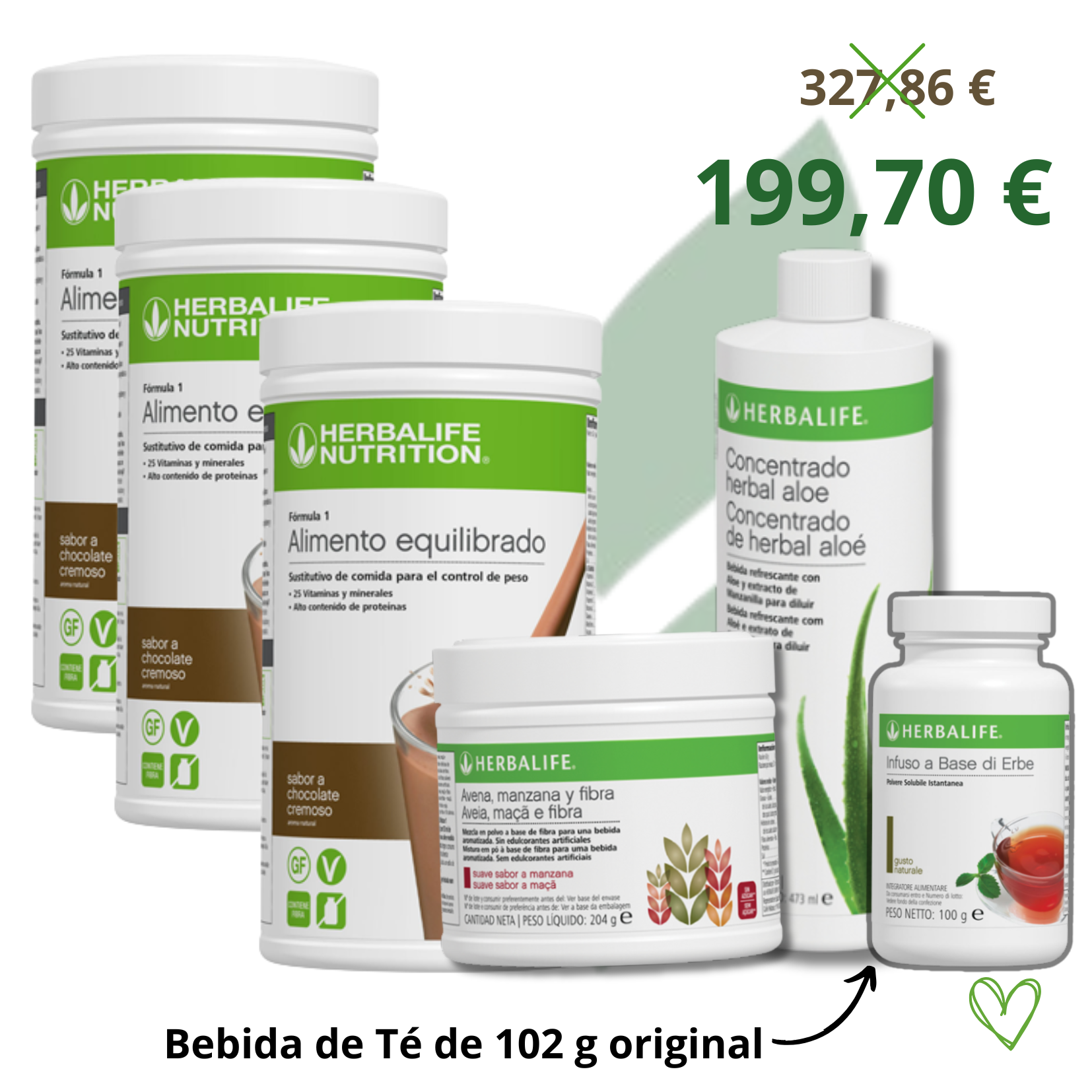 Pack TAF (té DE 102 ) + 3 Batidos
